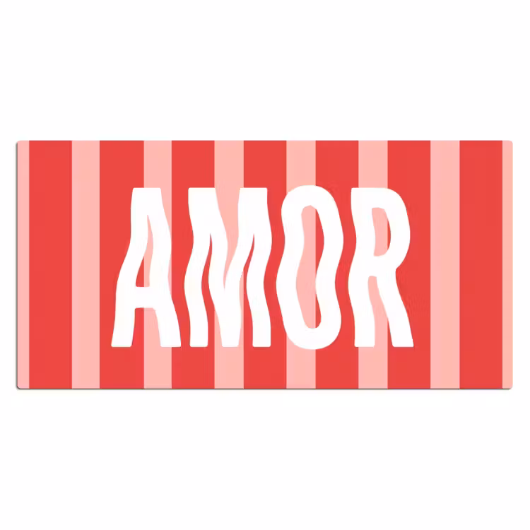 Bureau onderlegger - Amor - Strepen - Rood - Roze — 2