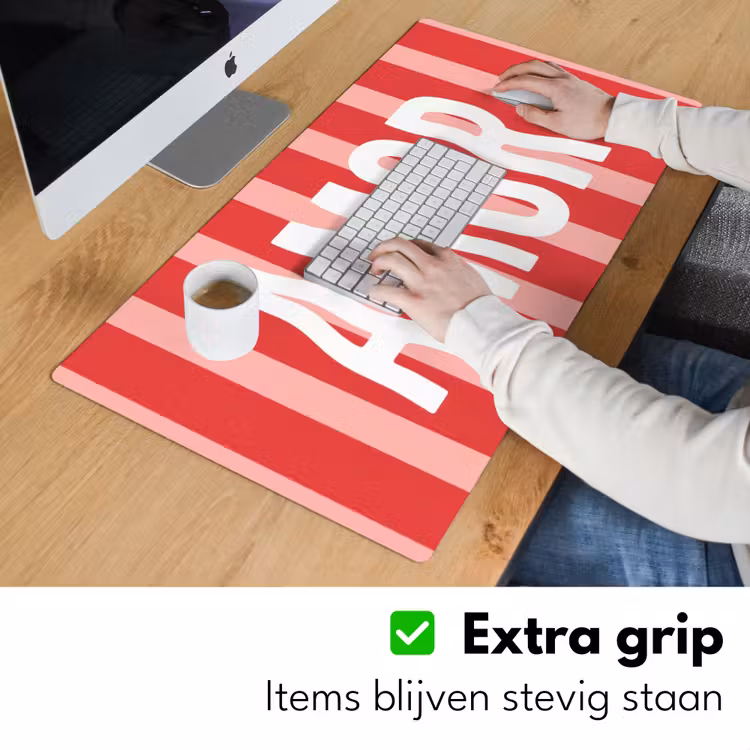 Bureau onderlegger - Amor - Strepen - Rood - Roze — 6
