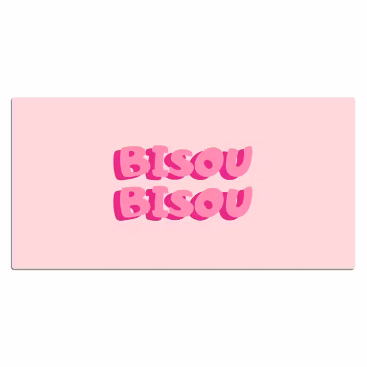 Bureau onderlegger - Bisou - Roze - Dikke letters — 2