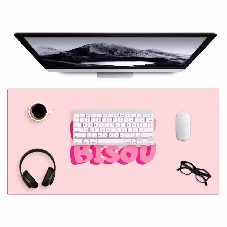 Bureau onderlegger - Bisou - Roze - Dikke letters — 4