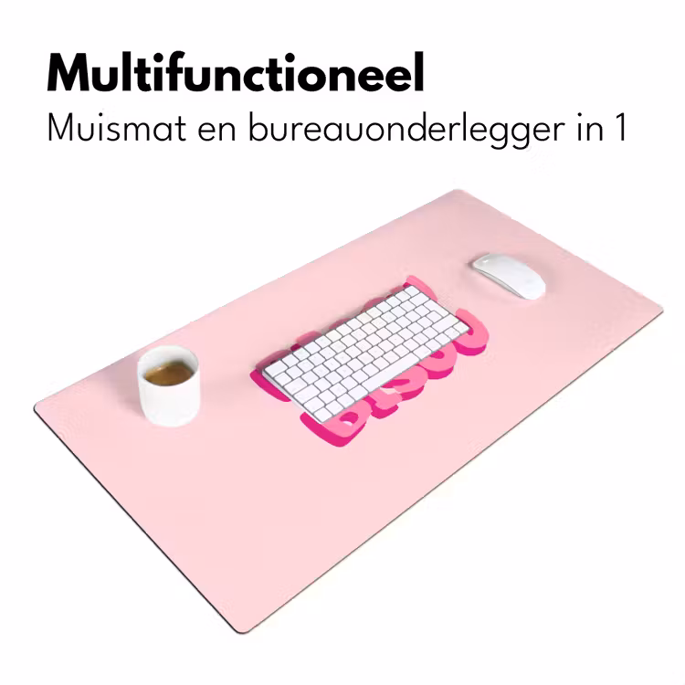 Bureau onderlegger - Bisou - Roze - Dikke letters — 7