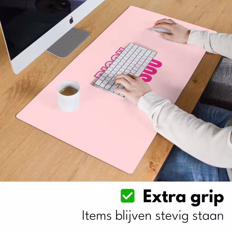 Bureau onderlegger - Bisou - Roze - Minimalistisch — 6