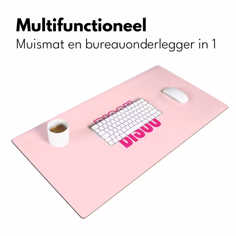 Bureau onderlegger - Bisou - Roze - Minimalistisch — 7