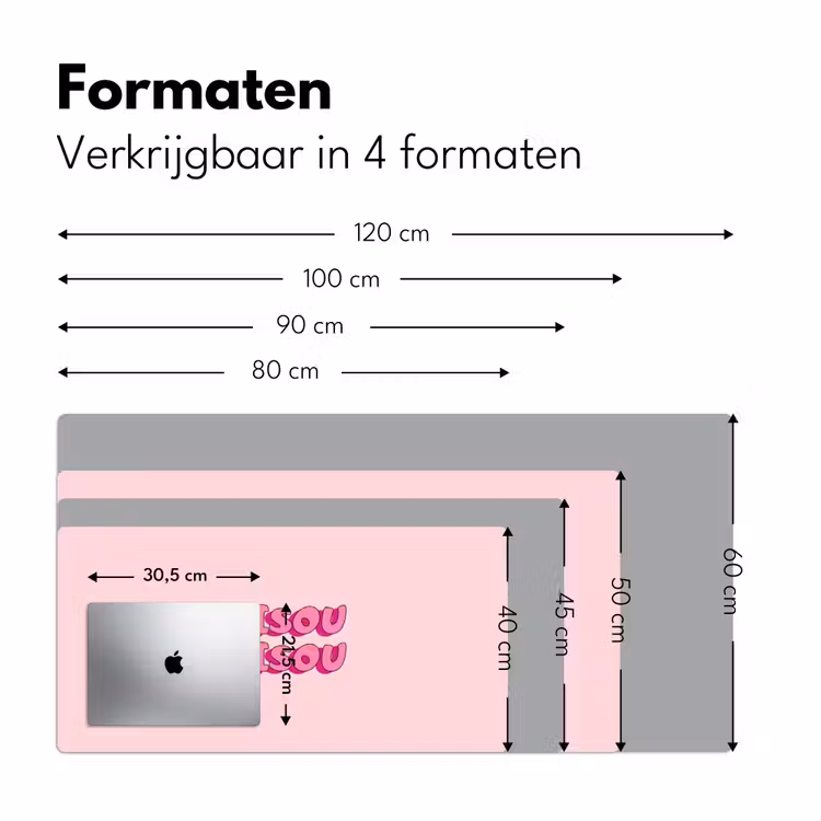 Bureau onderlegger - Bisou - Roze - Schaduw — 8