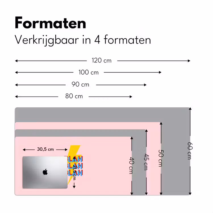 Bureau onderlegger - Blah - Bliksem - Roze — 8