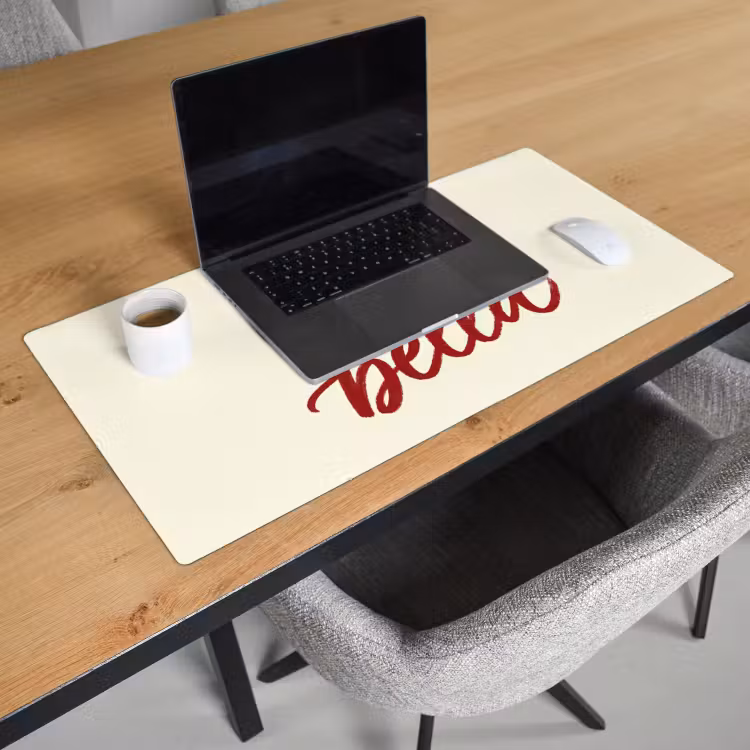 Bureau onderlegger - Ciao bella - Rood - Wit - Minimalistisch — 3