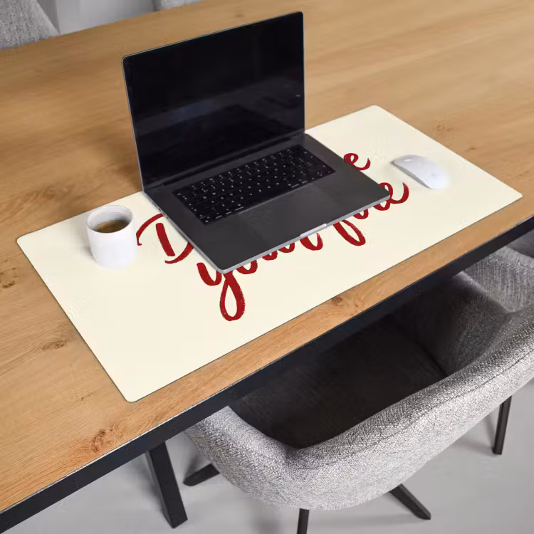Bureau onderlegger - Don't lose your fire - Rood - Wit - Minimalistisch — 3
