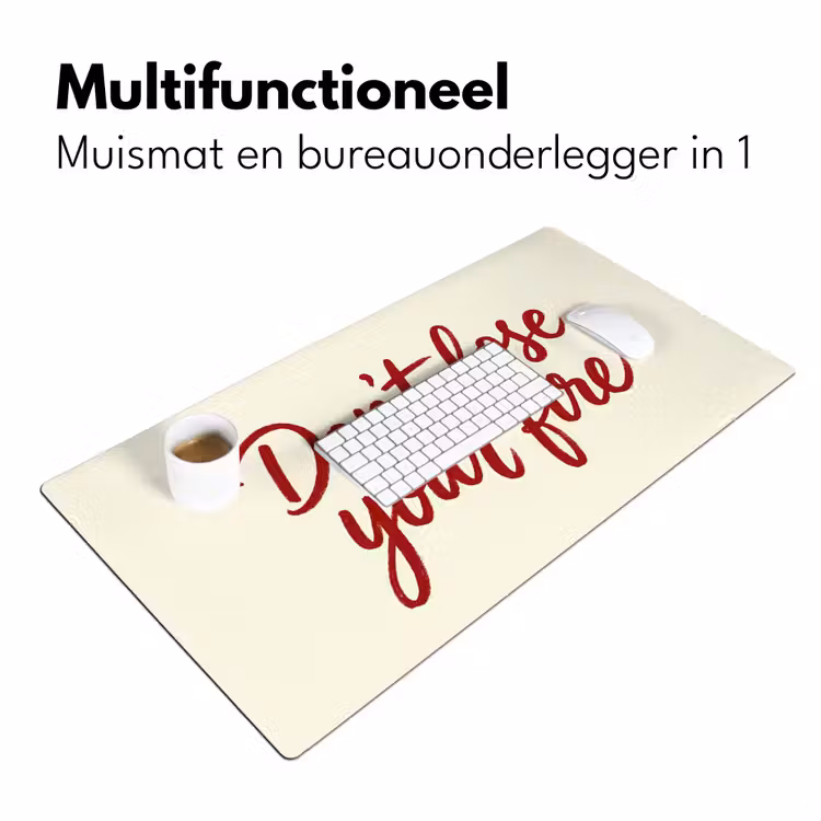 Bureau onderlegger - Don't lose your fire - Rood - Wit - Minimalistisch — 7