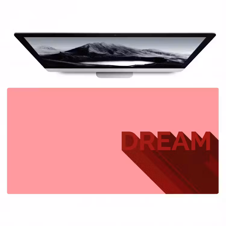 Bureau onderlegger - Dream - 3D - Rood - Roze — 1