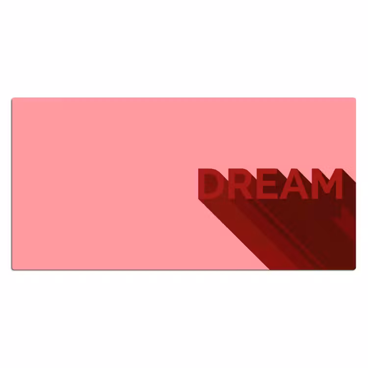 Bureau onderlegger - Dream - 3D - Rood - Roze — 2