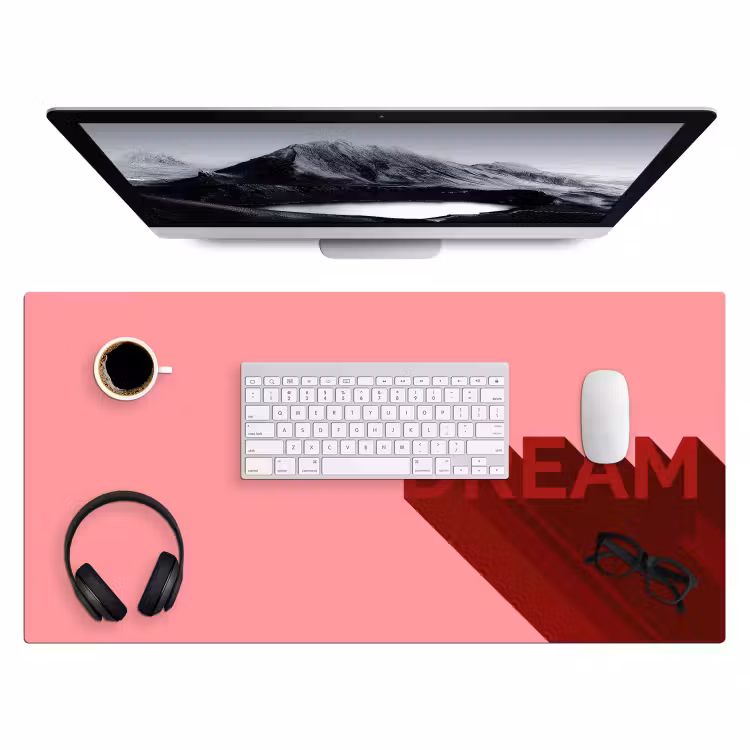 Bureau onderlegger - Dream - 3D - Rood - Roze — 4