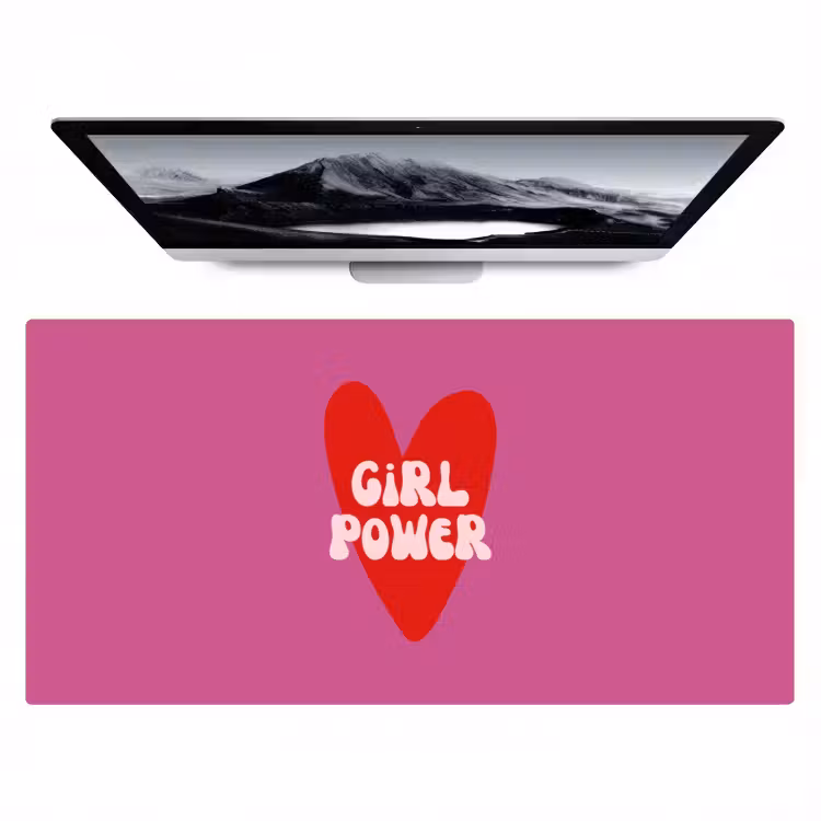 Bureau onderlegger - Girl power - Hart - Roze - Rood — 1