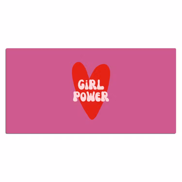 Bureau onderlegger - Girl power - Hart - Roze - Rood — 2