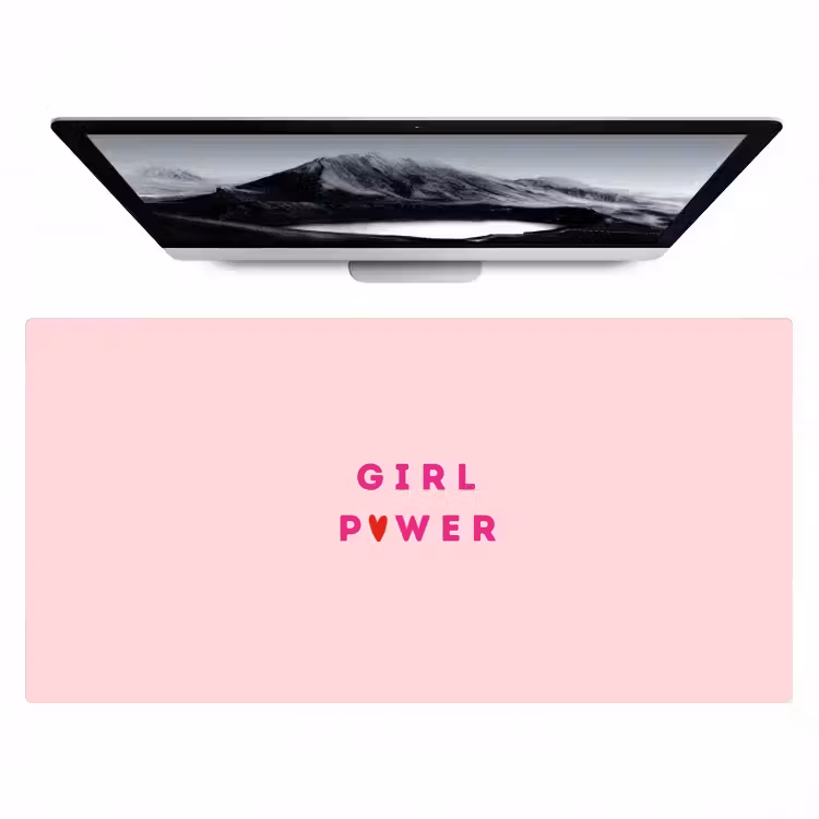 Bureau onderlegger - Girl power - Roze - Hartje — 1