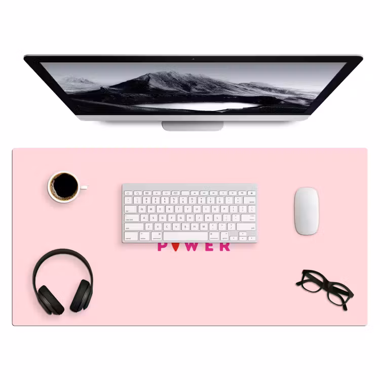 Bureau onderlegger - Girl power - Roze - Hartje — 4