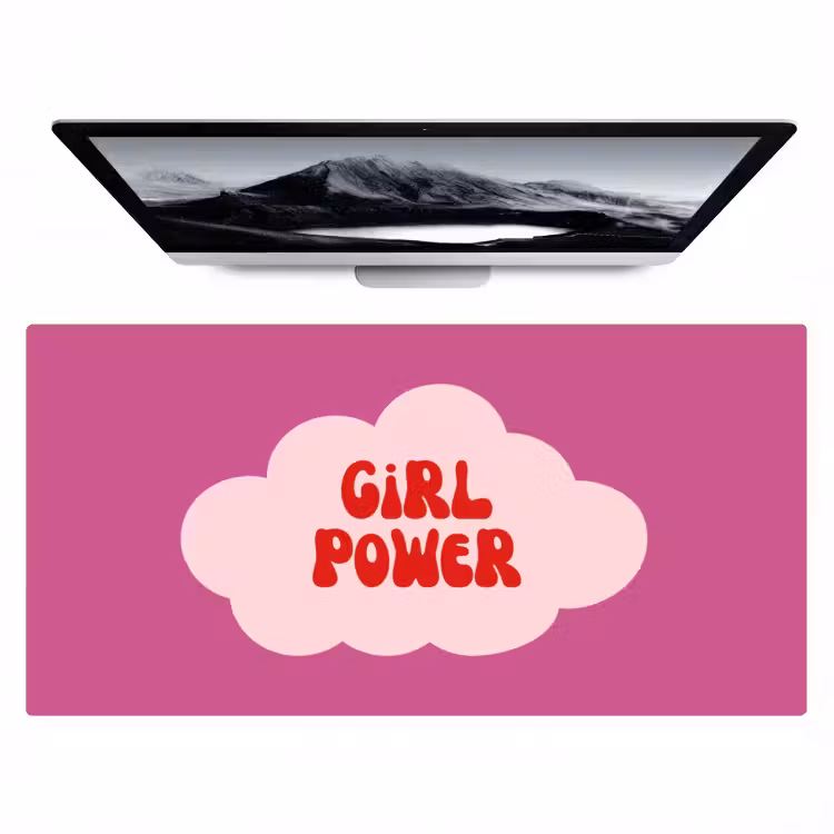 Bureau onderlegger - Girl power - Wolk - Roze — 1