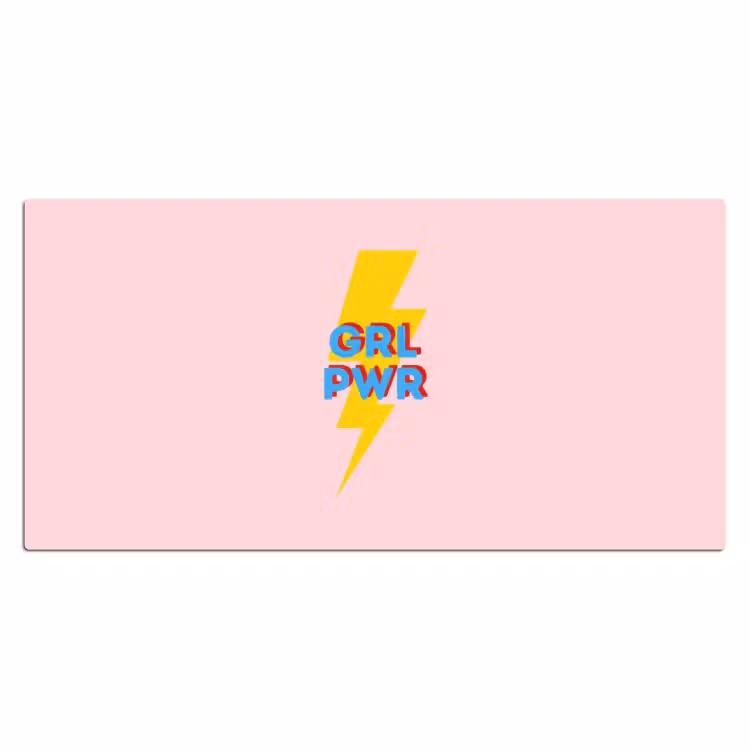 Bureau onderlegger - Grl pwr - Bliksem - Roze — 2