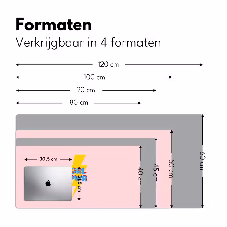 Bureau onderlegger - Grl pwr - Bliksem - Roze — 8