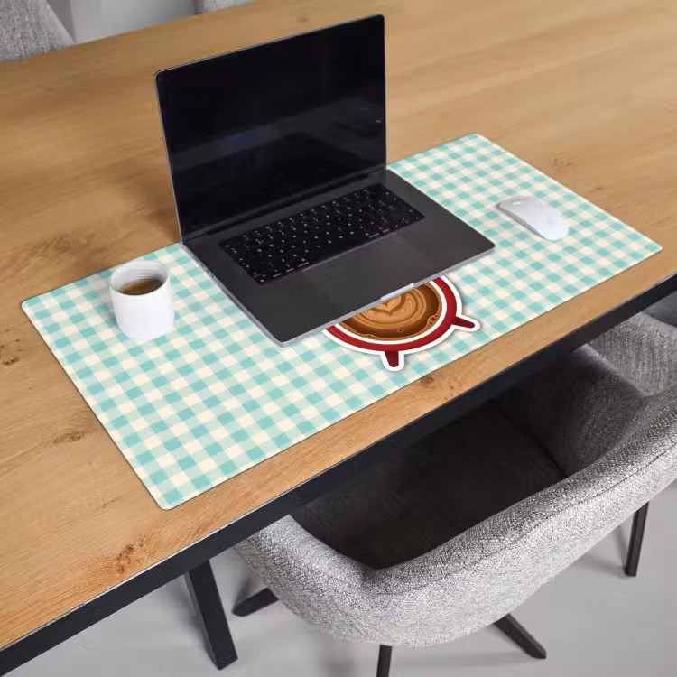 Bureau onderlegger - Koffie - Klok - Groen — 3