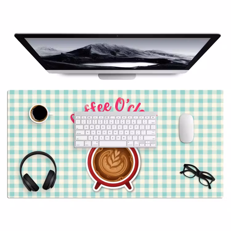 Bureau onderlegger - Koffie - Klok - Groen — 4