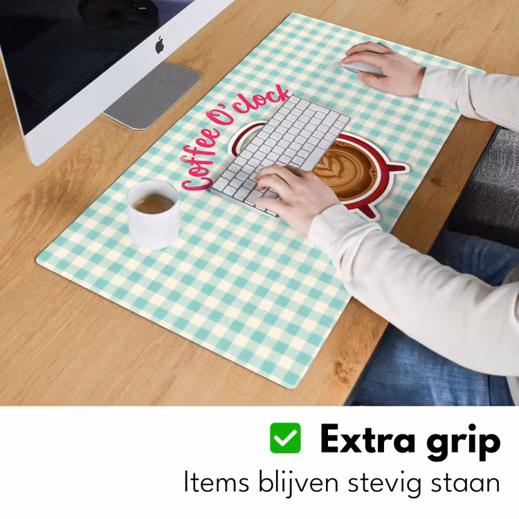 Bureau onderlegger - Koffie - Klok - Groen — 6