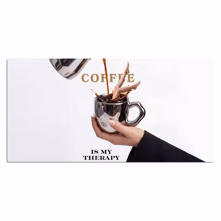 Bureau onderlegger - Koffie - Mok - Kan - Therapie — 2