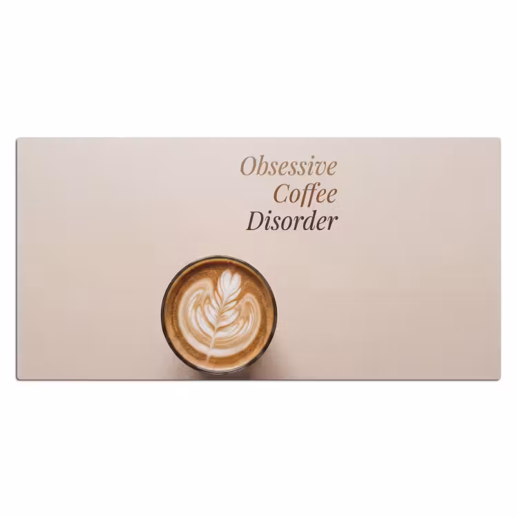 Bureau onderlegger - Koffie - Obessive Coffee Disorder - Beige — 2