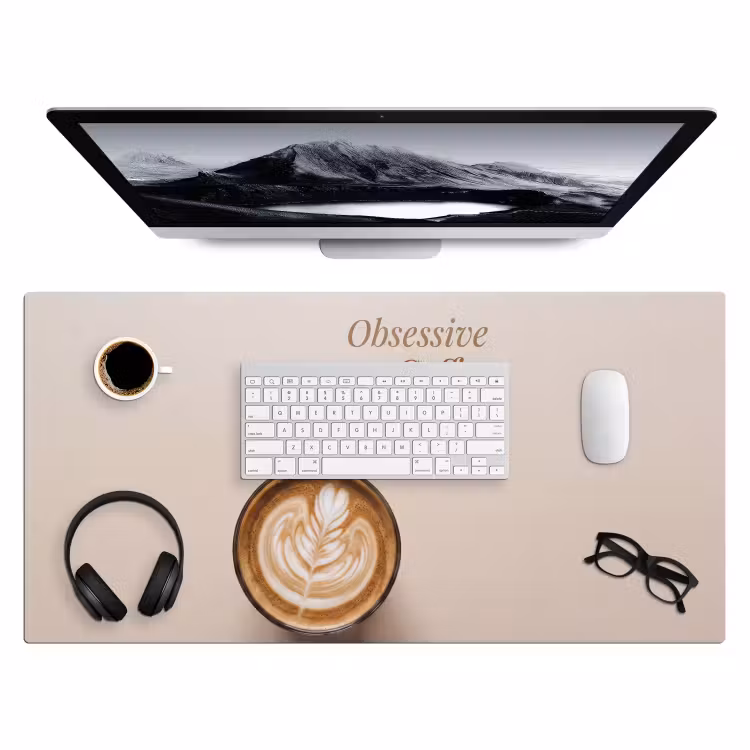 Bureau onderlegger - Koffie - Obessive Coffee Disorder - Beige — 4