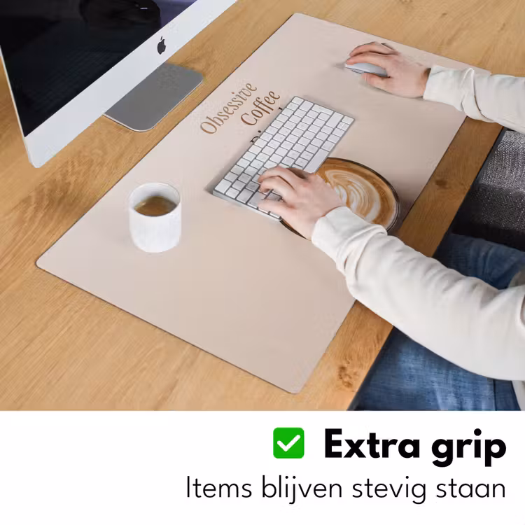 Bureau onderlegger - Koffie - Obessive Coffee Disorder - Beige — 6
