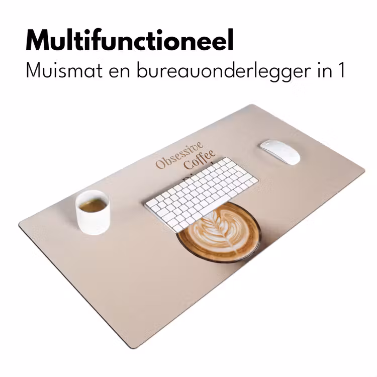 Bureau onderlegger - Koffie - Obessive Coffee Disorder - Beige — 7