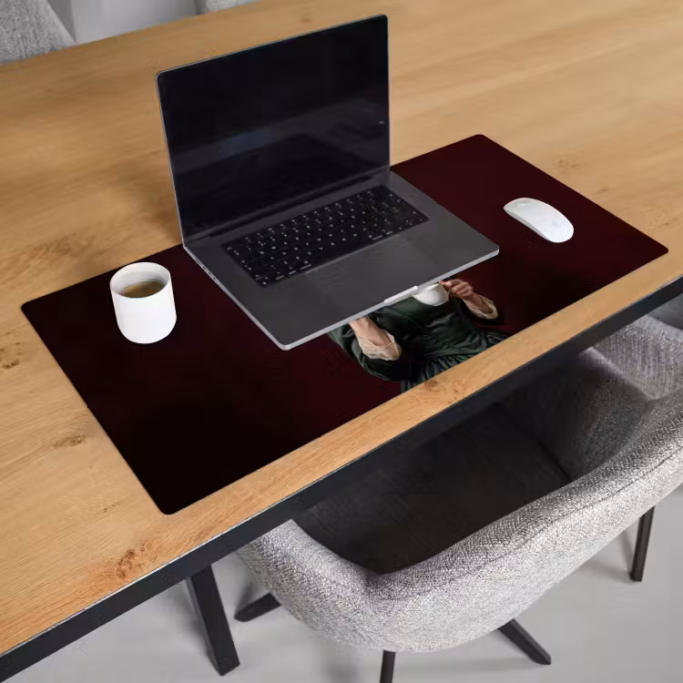 Bureau onderlegger - Koffie - Vrouw - Middelvinger — 3