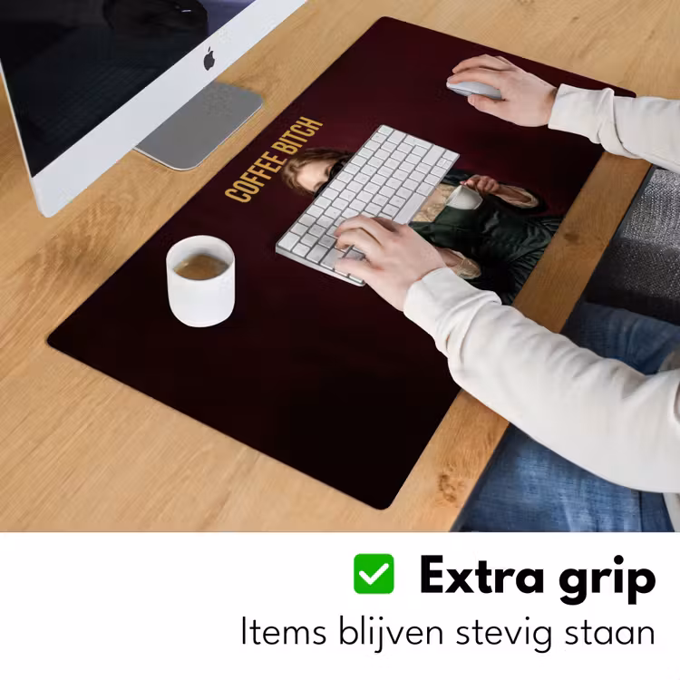Bureau onderlegger - Koffie - Vrouw - Middelvinger — 6