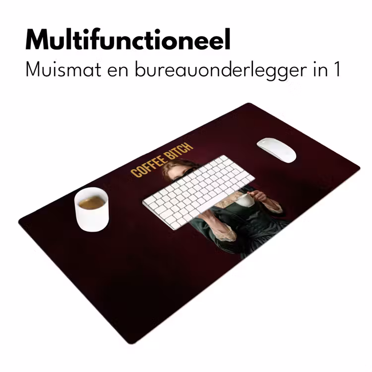 Bureau onderlegger - Koffie - Vrouw - Middelvinger — 7