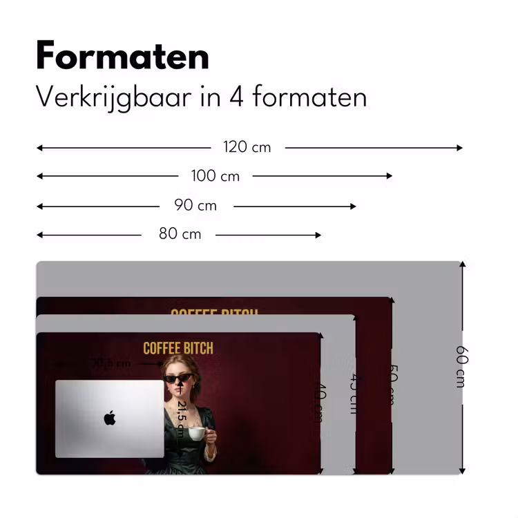 Bureau onderlegger - Koffie - Vrouw - Middelvinger — 8
