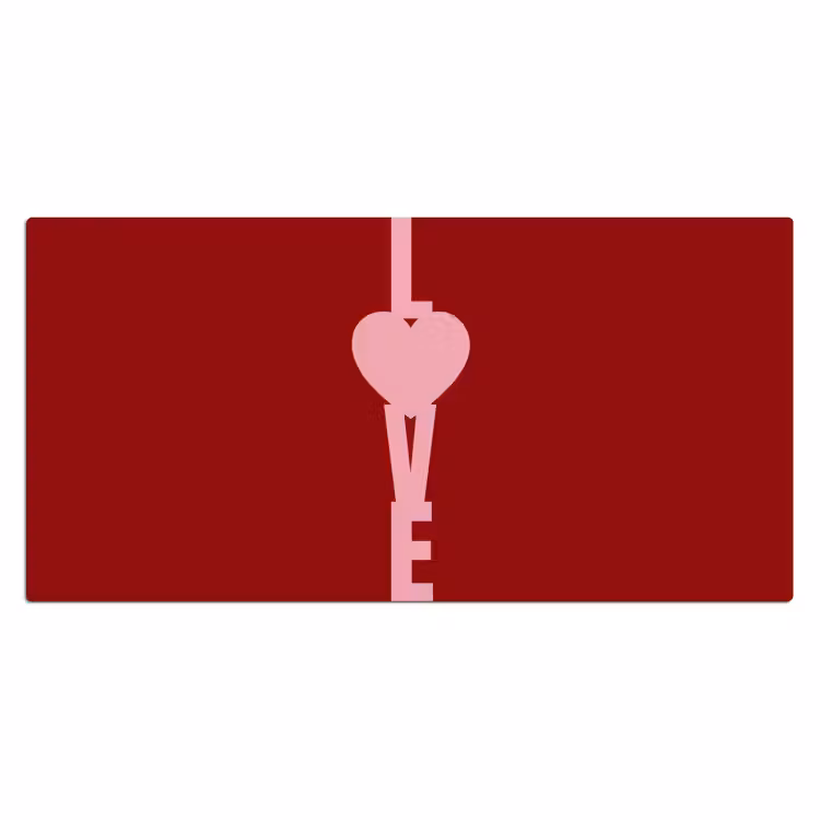 Bureau onderlegger - Love - Hart - Rood — 2