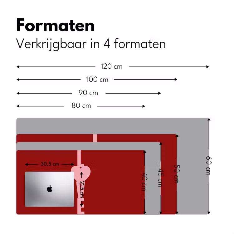 Bureau onderlegger - Love - Hart - Rood — 8