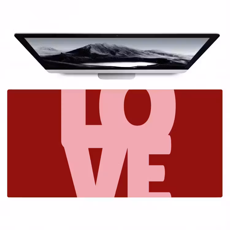 Bureau onderlegger - Love - Rood - Blokletters — 1