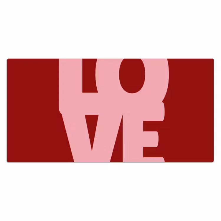 Bureau onderlegger - Love - Rood - Blokletters — 2