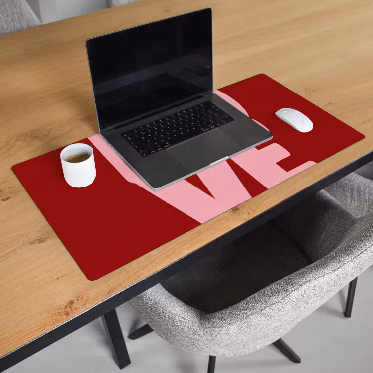 Bureau onderlegger - Love - Rood - Blokletters — 3
