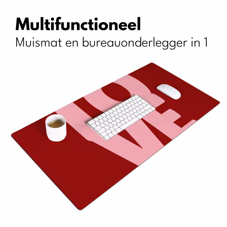 Bureau onderlegger - Love - Rood - Blokletters — 7