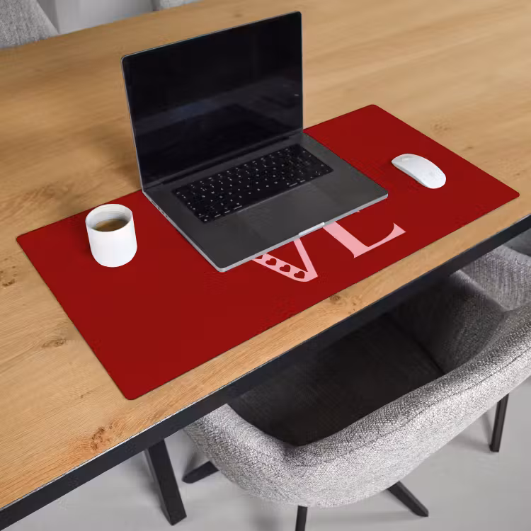 Bureau onderlegger - Love - Rood - Hatjes — 3