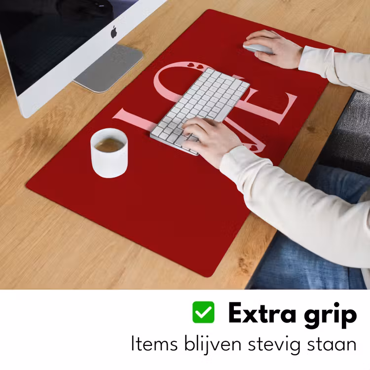 Bureau onderlegger - Love - Rood - Hatjes — 6