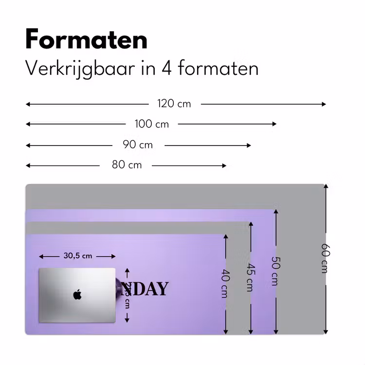Bureau onderlegger - Maandag - Mok - Koffie - Paars — 8