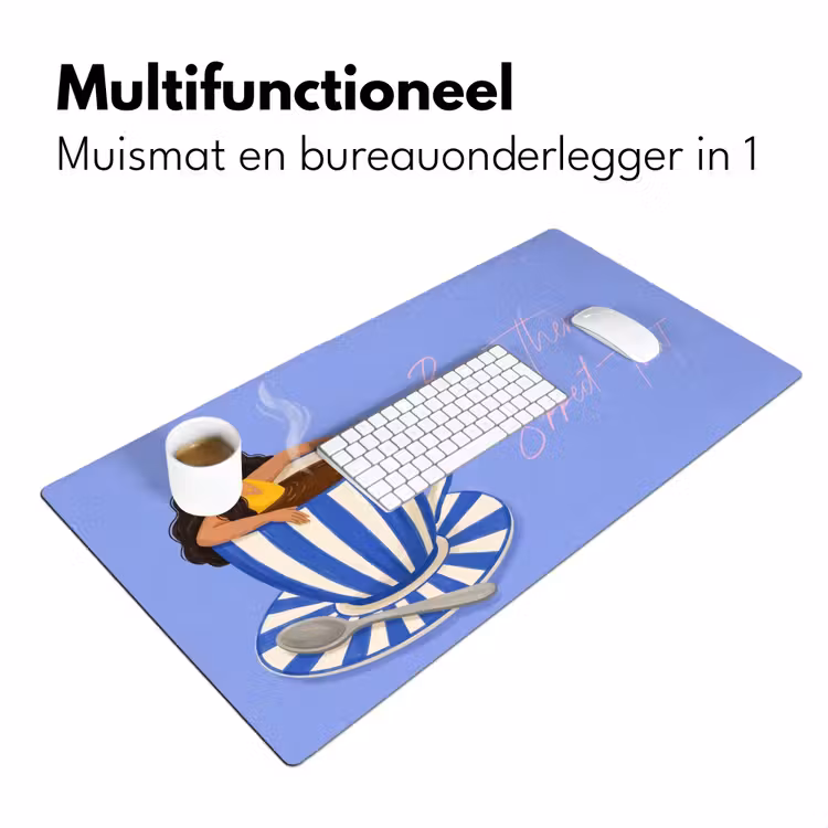 Bureau onderlegger - Mok - Koffie - Vrouw - Paars — 7