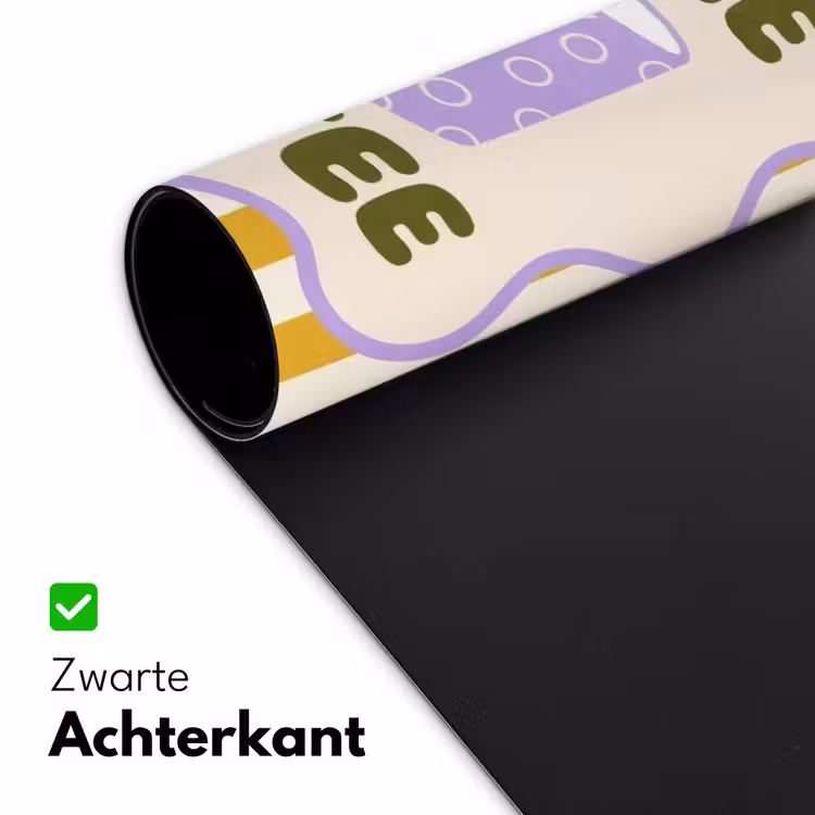 Bureau onderlegger - More coffee - Geel - Paars - Strepen - Mok — 5