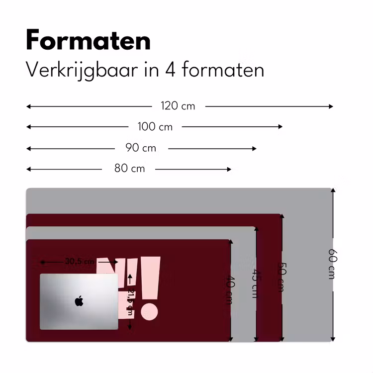 Bureau onderlegger - Nice - Uitroepteken - Rood — 8
