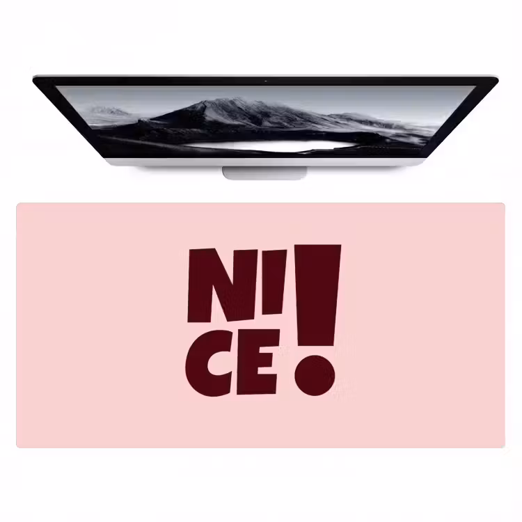 Bureau onderlegger - Nice - Uitroepteken - Roze — 1