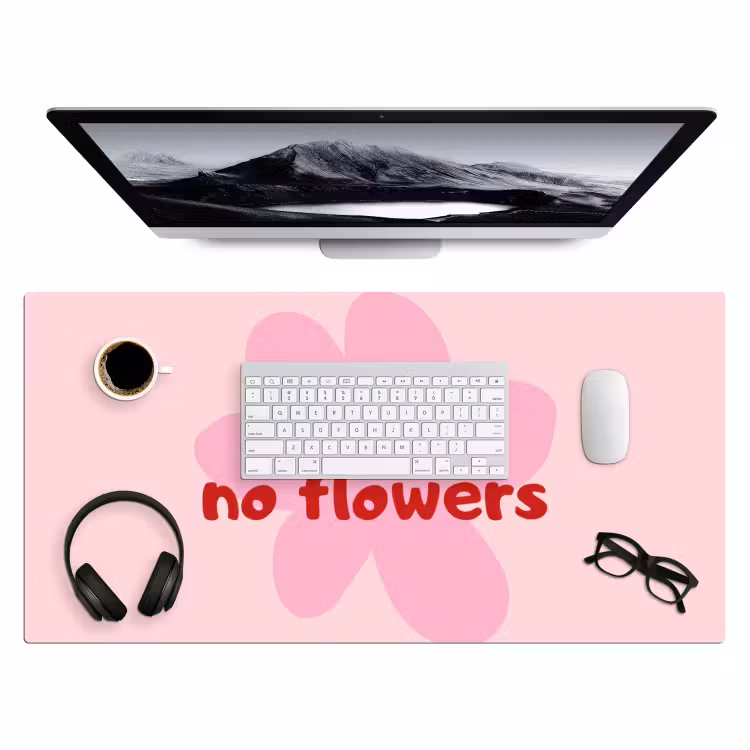 Bureau onderlegger - No rain no flowers - Bloem - Roze — 4
