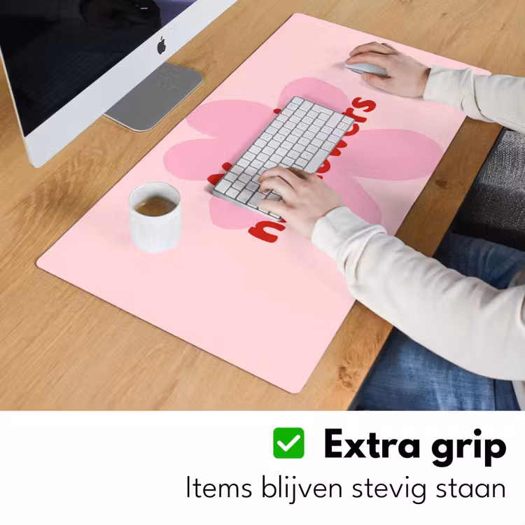 Bureau onderlegger - No rain no flowers - Bloem - Roze — 6