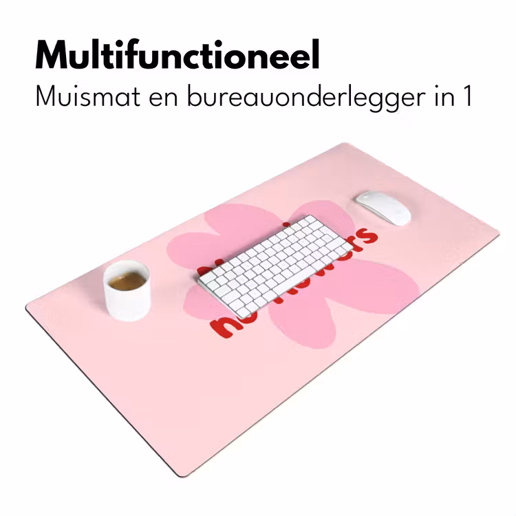 Bureau onderlegger - No rain no flowers - Bloem - Roze — 7